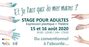 Stage expression plastique et theatre week end du 15 aout à Toulouse