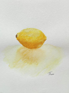 Lire la suite à propos de l’article Etude d’un citron à l’aquarelle